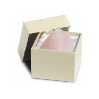 Rosenquarz Pyramide in Geschenkschachtel, ca.3cm