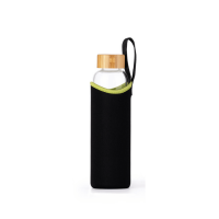 Glas-Trinkflasche 580ml mit 24k Gold