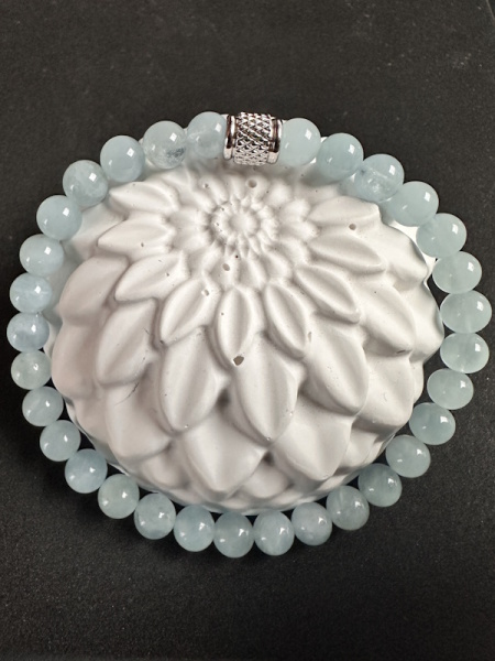 Armband Blue Soul – Aquamarin für Ruhe & innere Klarheit (Größe wählbar)