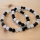 Armband NOIR BLANC – Onyx & Selenit für Schutz & Klarheit 6mm (Größe wählbar)