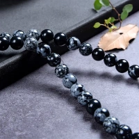 Schneeflocken Obsidian Armband – Schutz, Erdung & innere Balance (Größe wählbar)