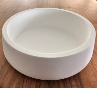 Gegossene Keramikschale mit Hämatit – Edelstein-Entladeschale Ø ca.11 cm