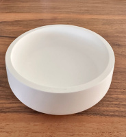 Gegossene Keramikschale mit Hämatit – Edelstein-Entladeschale Ø ca.11 cm