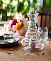 Alladin Glaskaraffe mit Edelsteinfach