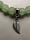 Armband AURORA VERDE Aventurin veredelt mit Feder Anhänger 6mm (Größe wählbar)
