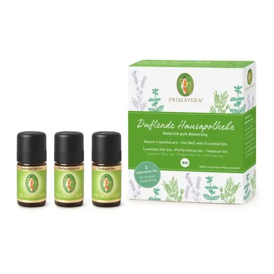 Duftende Hausapotheke 3er Set Pfefferminz, Lavendel, Teebaum