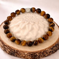 Armband Tigerauge 8 mm – Schutz, Stärke...