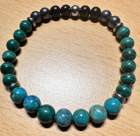 Armband Aqua Terra - Lymph-Balance | Malachit · Chrysokoll · Hämatit · Onyx (Größe wählbar)