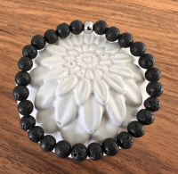 Lavastein Armband 6mm – Kraft der Erde mit matten...