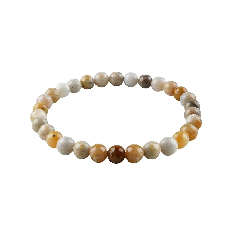 Versteinerte Koralle Armband | Erdung & Gelassenheit | 6 mm & 8 mm