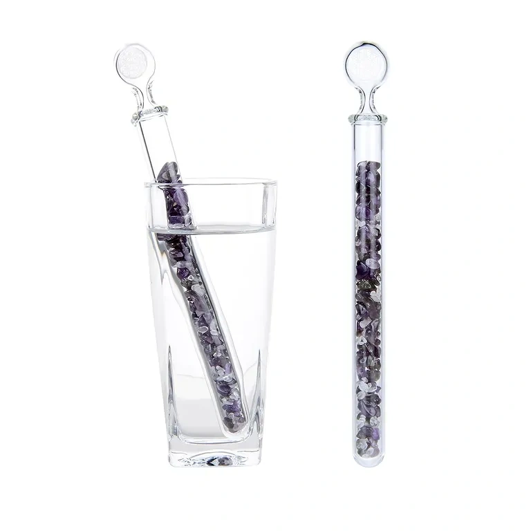 Vitalstab Kristallklar Ansicht Stab und Stab im Glas