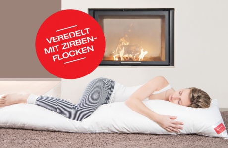 Seitenschläferkissen Zirbe Schlafhaltung