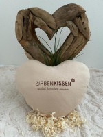 Zirbenkissen Herzform natur Füllung