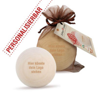 Zirbenkugel mit Blume des Lebens – Duftkugel aus Zirbenholz für Harmonie & Wasserveredelung