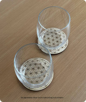 Untersetzer mit Gläser