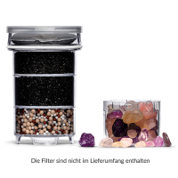 Kristallsteinfach Modell 2026 für Wasserfilter – Rosenquarz, Bergkristall & Amethyst