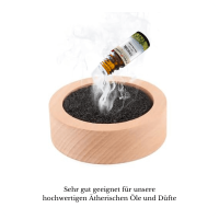 Lavastein Diffuser mit Holzring aus naturbelassenem Holz