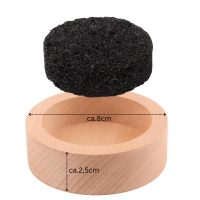 Lavastein Diffuser mit Holzring aus naturbelassenem Holz